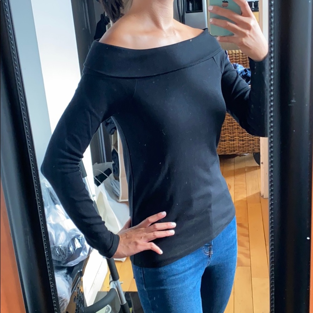 J. Crew Off The shoulder long sleeve shirt - Picture 2 of 2